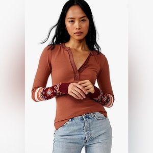 NWT Free People Mikah layering cuff top